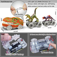 Dino Eisenbahnset | Interaktiv | Bauen | BPA-frei | Sicher | Lehrreich-Luzern Mode