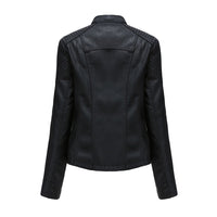 Hochwertige Damen Lederjacke mit Reißverschluss-Details-Luzern Mode