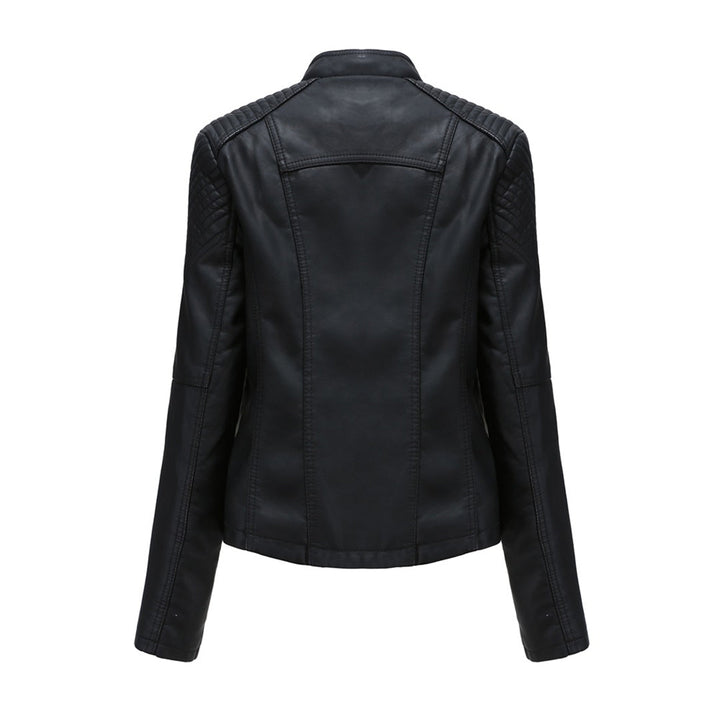 Hochwertige Damen Lederjacke mit Reißverschluss-Details-Luzern Mode