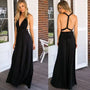 Elegantes Abendkleid Damen - Langes Maxikleid Festlich-Schwarz-XS-Luzern Mode