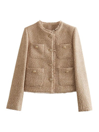 Damen Blazer Elegant - Stilvoller Tweed Blazer für Büro-Luzern Mode
