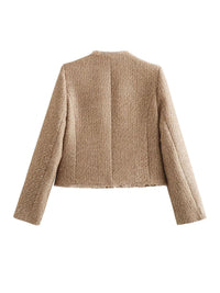 Damen Blazer Elegant - Stilvoller Tweed Blazer für Büro-Luzern Mode