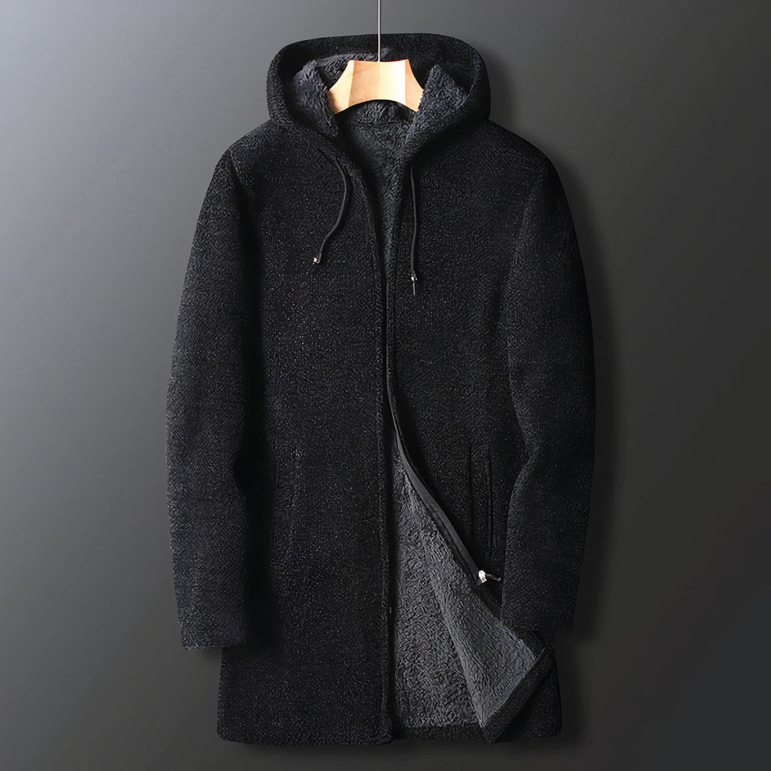 Warme Herren-Fleecejacke mit Kapuze – Marcus