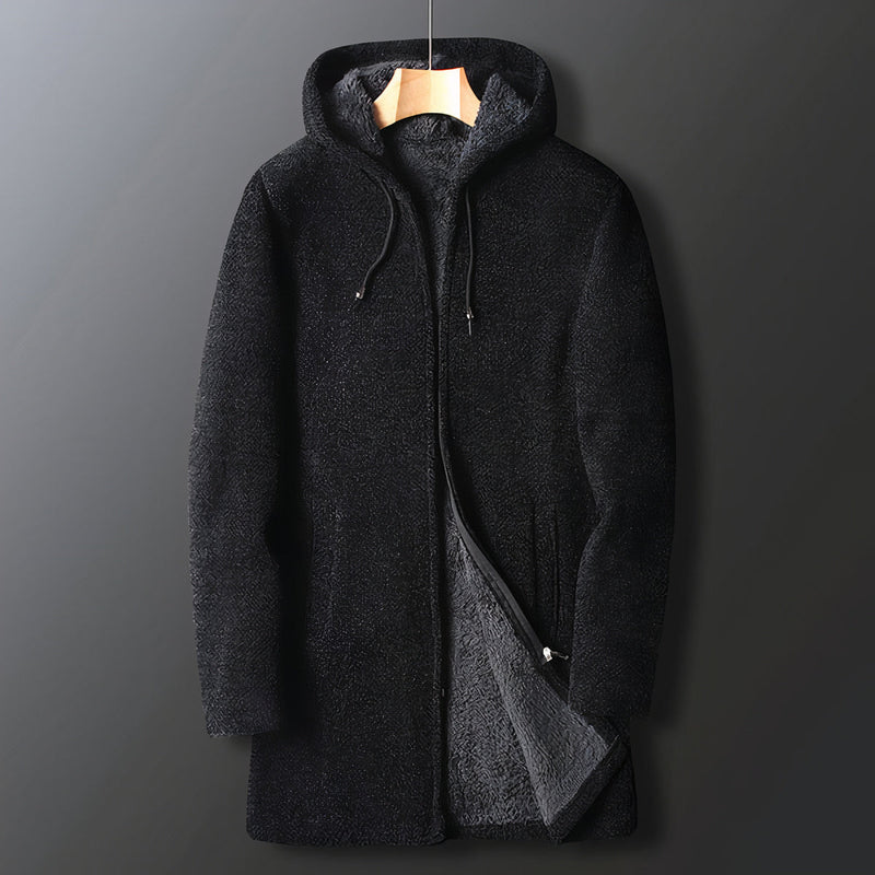 Warme Herren-Fleecejacke mit Kapuze – Marcus