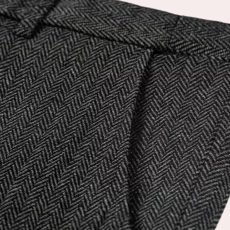 Herren Tweed Anzughose - Klassische Fischgrätmuster Eleganz-Luzern Mode