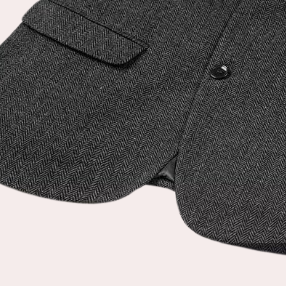 Herren Tweed Anzughose - Klassische Fischgrätmuster Eleganz-Luzern Mode