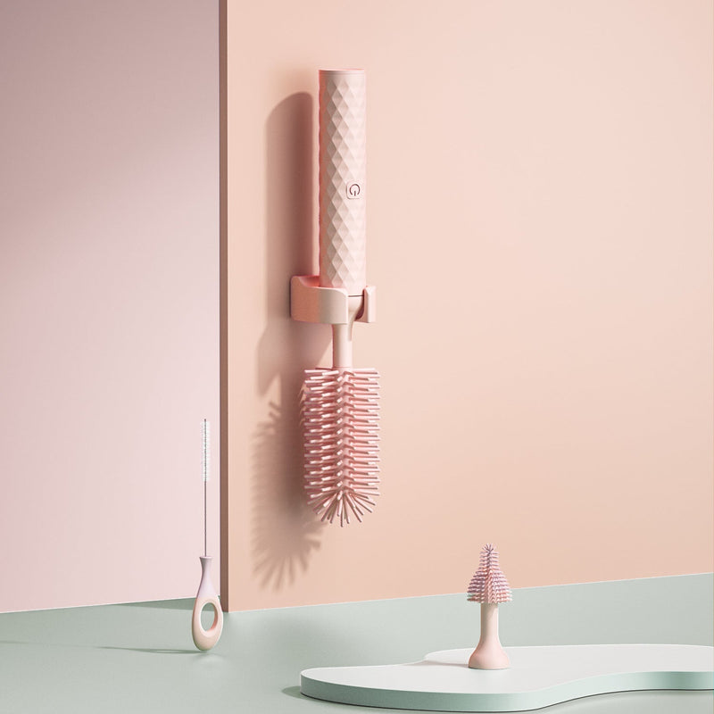 Elektrische Flaschenbürste | Silikon | Vielseitig | Gründlich | Sanft-Rosa-Luzern Mode