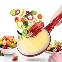 Elektrischer Crêpe-Maker | Praktisch | Einfach | Schnell | Langlebig | Kompakt-Rot-Luzern Mode