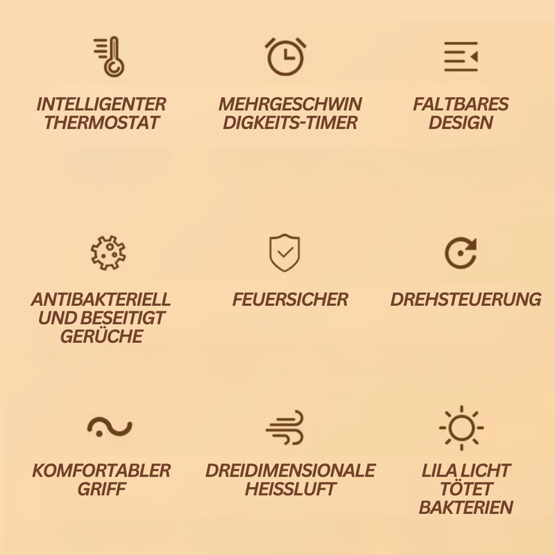 Elektrischer Schuhtrockner | Hygienisch Kompakt Tragbar Vielseitig-Luzern Mode