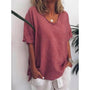 Oversized Leinen Damen T-Shirt – Elin