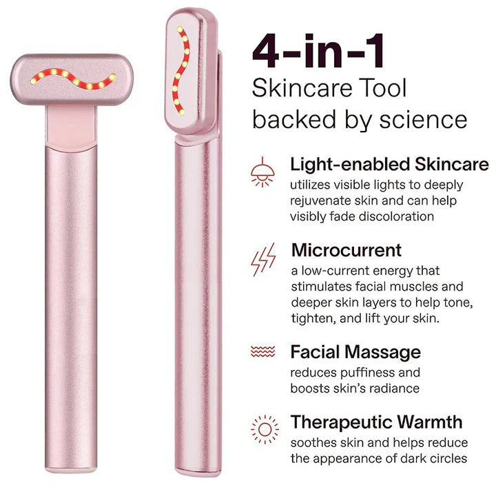 Gezichtsmassage apparaat | EMS Verjongend Rood Licht GlowMagic -Luzern Mode