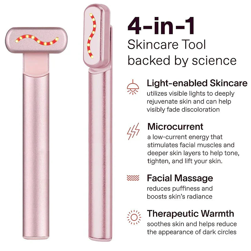Gezichtsmassage apparaat | EMS Verjongend Rood Licht GlowMagic -Luzern Mode