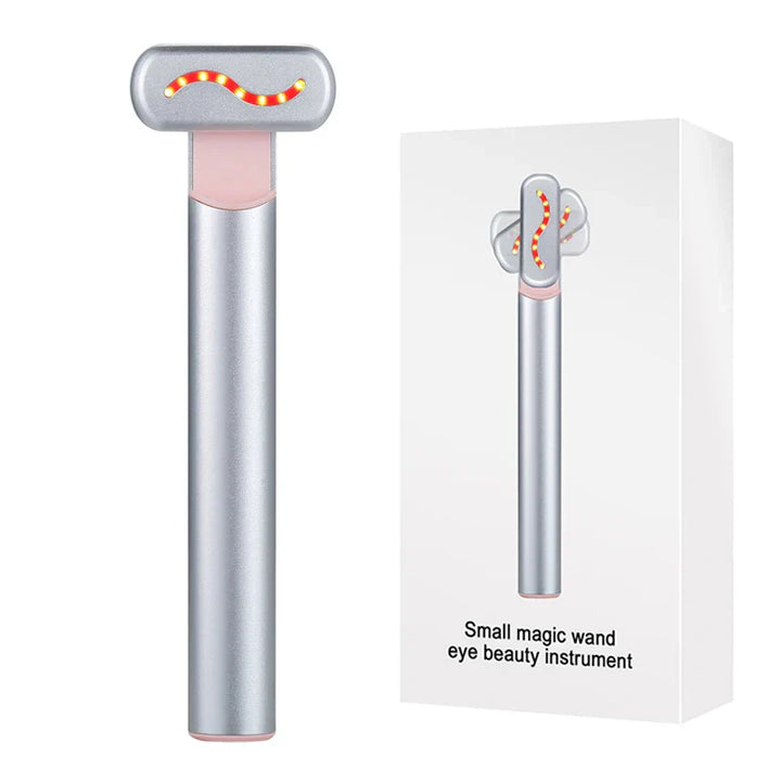 Gezichtsmassage apparaat | EMS Verjongend Rood Licht GlowMagic -Silber-Luzern Mode