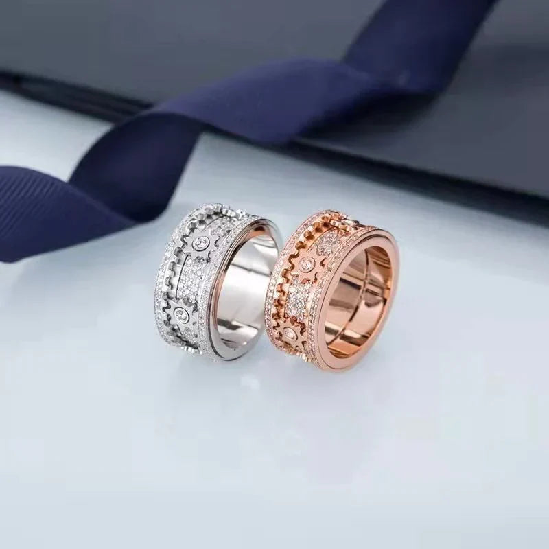 Dreh-Ring | Langlebig Stilvoll Silber Antistress Beruhigend Vielseitig-Luzern Mode
