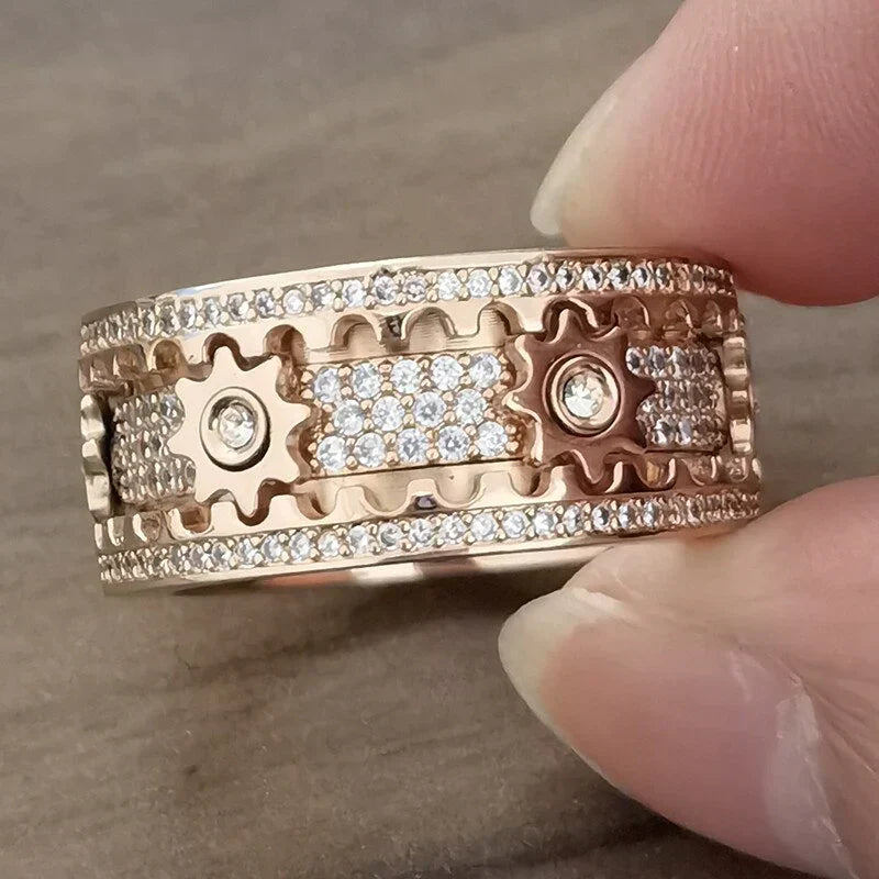 Dreh-Ring | Langlebig Stilvoll Silber Antistress Beruhigend Vielseitig-Luzern Mode