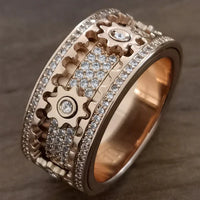 Dreh-Ring | Langlebig Stilvoll Silber Antistress Beruhigend Vielseitig-Luzern Mode