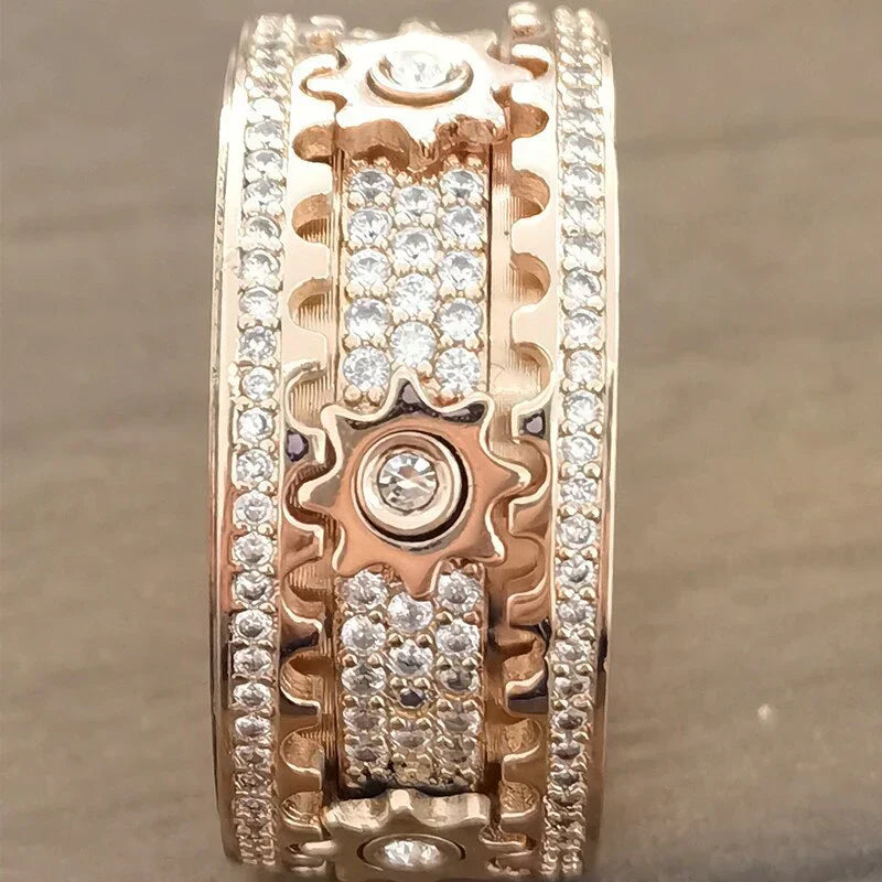 Dreh-Ring | Langlebig Stilvoll Silber Antistress Beruhigend Vielseitig-Luzern Mode