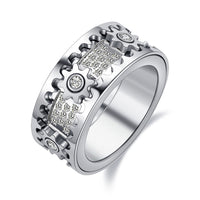 Dreh-Ring | Langlebig Stilvoll Silber Antistress Beruhigend Vielseitig-Silber-17.4mm-Luzern Mode