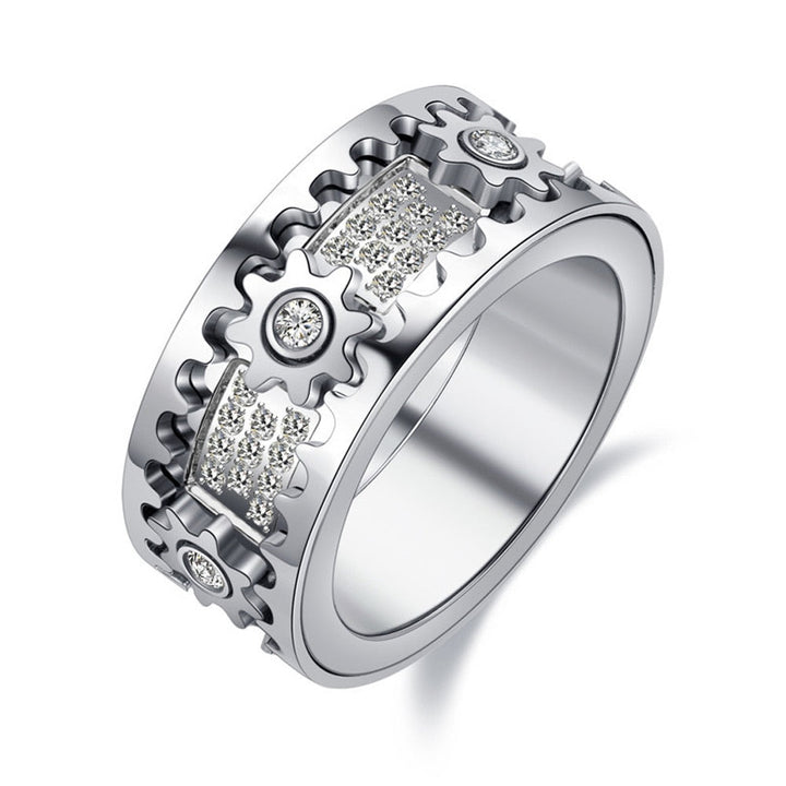 Dreh-Ring | Langlebig Stilvoll Silber Antistress Beruhigend Vielseitig-Silber-17.4mm-Luzern Mode