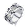 Dreh-Ring | Langlebig Stilvoll Silber Antistress Beruhigend Vielseitig-Silber-17.4mm-Luzern Mode