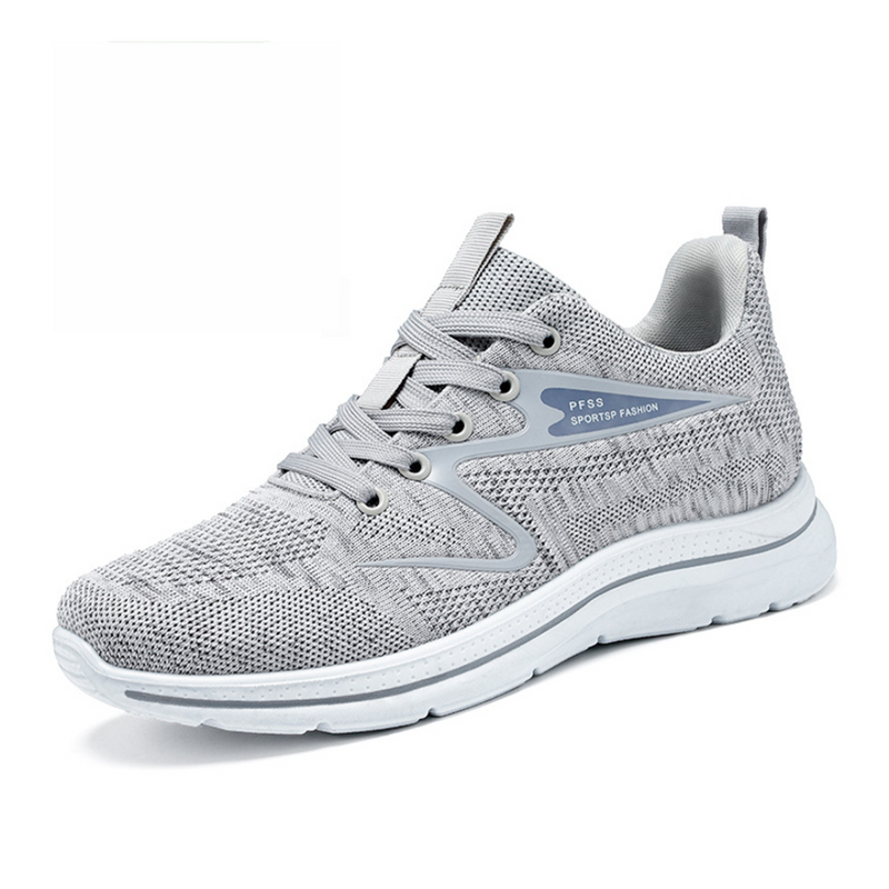 Herren Laufschuhe Atmungsaktiv Sport Sneaker Bequem-Grau-39-Luzern Mode