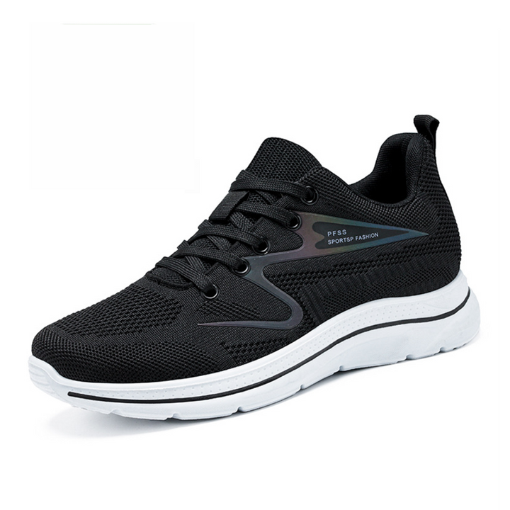 Herren Laufschuhe Atmungsaktiv Sport Sneaker Bequem-Schwarz-37-Luzern Mode