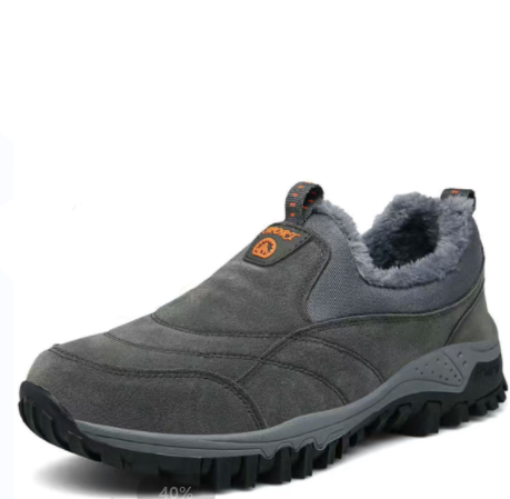 Herren Outdoor Wanderschuhe rutschfest und atmungsaktiv-Grau gefüttert-37-Luzern Mode