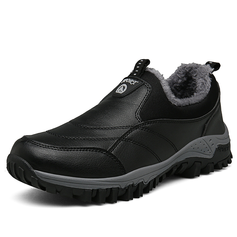 Herren Outdoor Wanderschuhe rutschfest und atmungsaktiv-Schwarz gefüttert-37-Luzern Mode