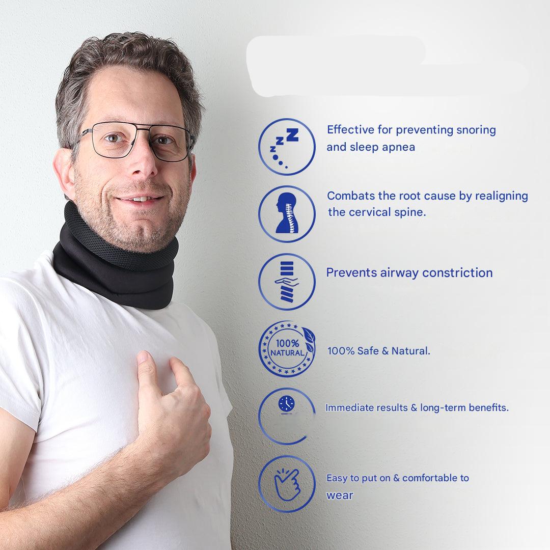 Anti-Schnarch Nackenstütze | Ergonomisch | Verstellbar | Atmungsaktiv | Komfort-Luzern Mode