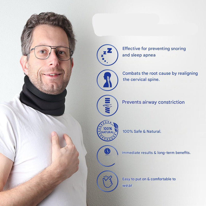 Anti-Schnarch Nackenstütze | Ergonomisch | Verstellbar | Atmungsaktiv | Komfort-Luzern Mode