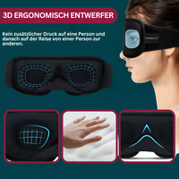 Schlafmaske | 3D Ergonomisch Komfortabel Verdunkelnd Verstellbar-Luzern Mode