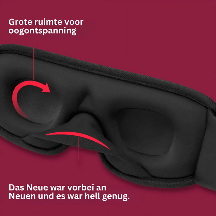Schlafmaske | 3D Ergonomisch Komfortabel Verdunkelnd Verstellbar-Luzern Mode