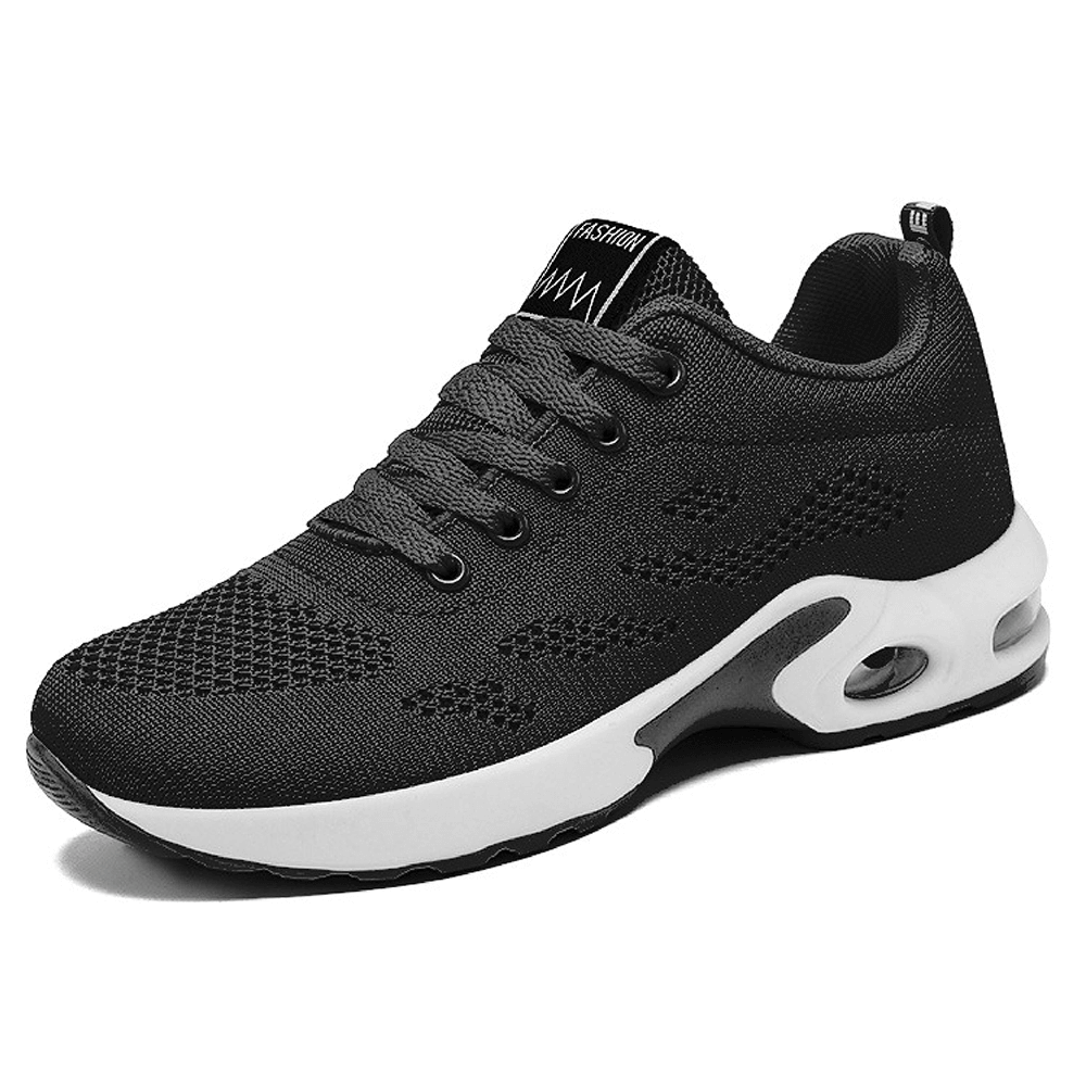 Damen Laufschuhe mit Luftpolster und rutschfester Sohle-Schwarz-36-Luzern Mode