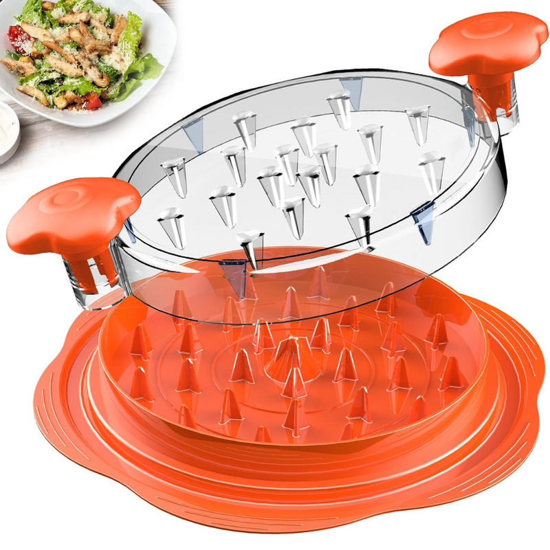 Hühnchen-Zerkleinerer | Langlebig | Ergonomisch | Praktisch | Einfach | Groß | Rutschfest-Orange-Luzern Mode