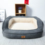 Hundebett | Luxus, Ergonomisch, Komfortabel, Langlebig, Weich, Beruhigend-Grau-XL (66X55X24cm)-Luzern Mode