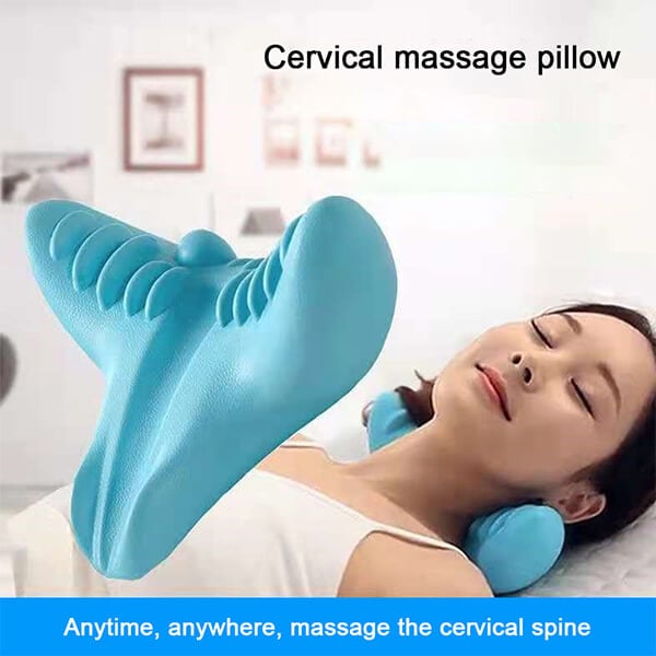 Nackenmassagekissen | Batteriefrei | Blau | Ergonomisch | EVA-Schaum-Luzern Mode