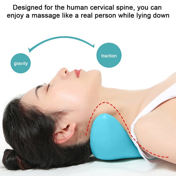 Nackenmassagekissen | Batteriefrei | Blau | Ergonomisch | EVA-Schaum-Luzern Mode
