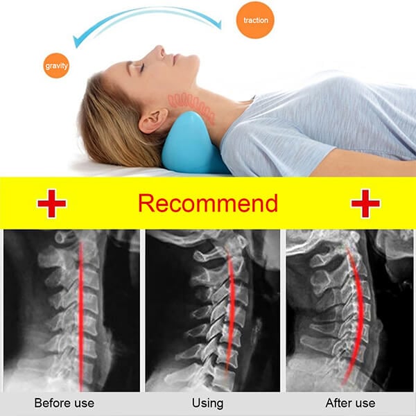 Nackenmassagekissen | Batteriefrei | Blau | Ergonomisch | EVA-Schaum-Luzern Mode