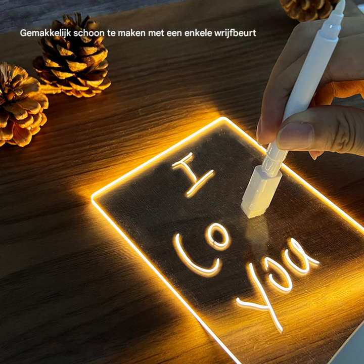 Beleuchtetes Notizbrett | Mit Lichtstift | LED | USB-Stromversorgung-Luzern Mode