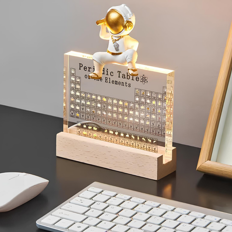 Beleuchtete Periodische Tabelle | Echte Proben | Transparent | USB -Luzern Mode
