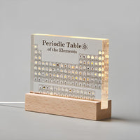 Beleuchtete Periodische Tabelle | Echte Proben | Transparent | USB -Luzern Mode