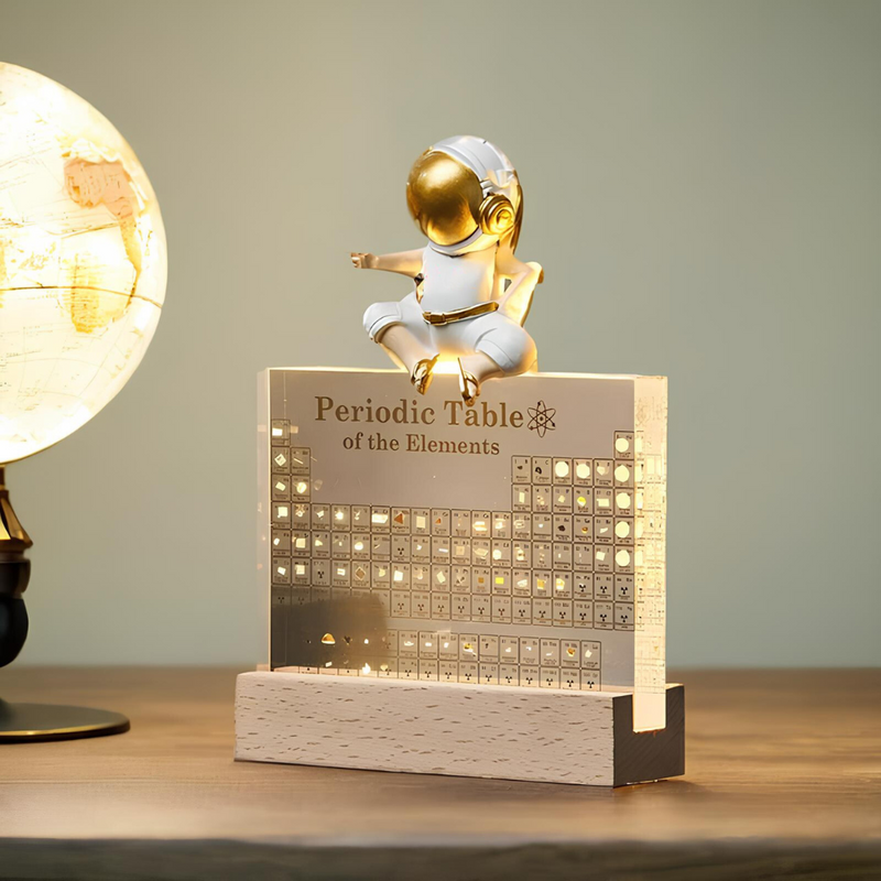 Beleuchtete Periodische Tabelle | Echte Proben | Transparent | USB -Luzern Mode