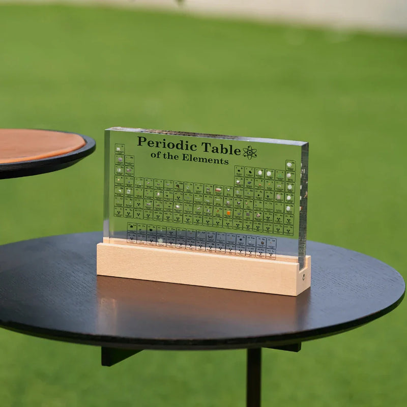 Beleuchtete Periodische Tabelle | Echte Proben | Transparent | USB -Luzern Mode