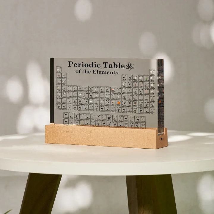 Beleuchtete Periodische Tabelle | Echte Proben | Transparent | USB -Luzern Mode