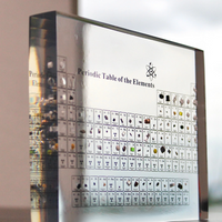 Beleuchtete Periodische Tabelle | Echte Proben | Transparent | USB -Luzern Mode