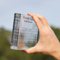 Beleuchtete Periodische Tabelle | Echte Proben | Transparent | USB -Luzern Mode