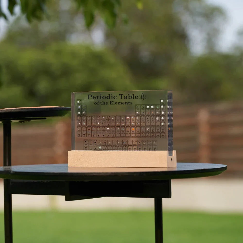 Beleuchtete Periodische Tabelle | Echte Proben | Transparent | USB -Luzern Mode