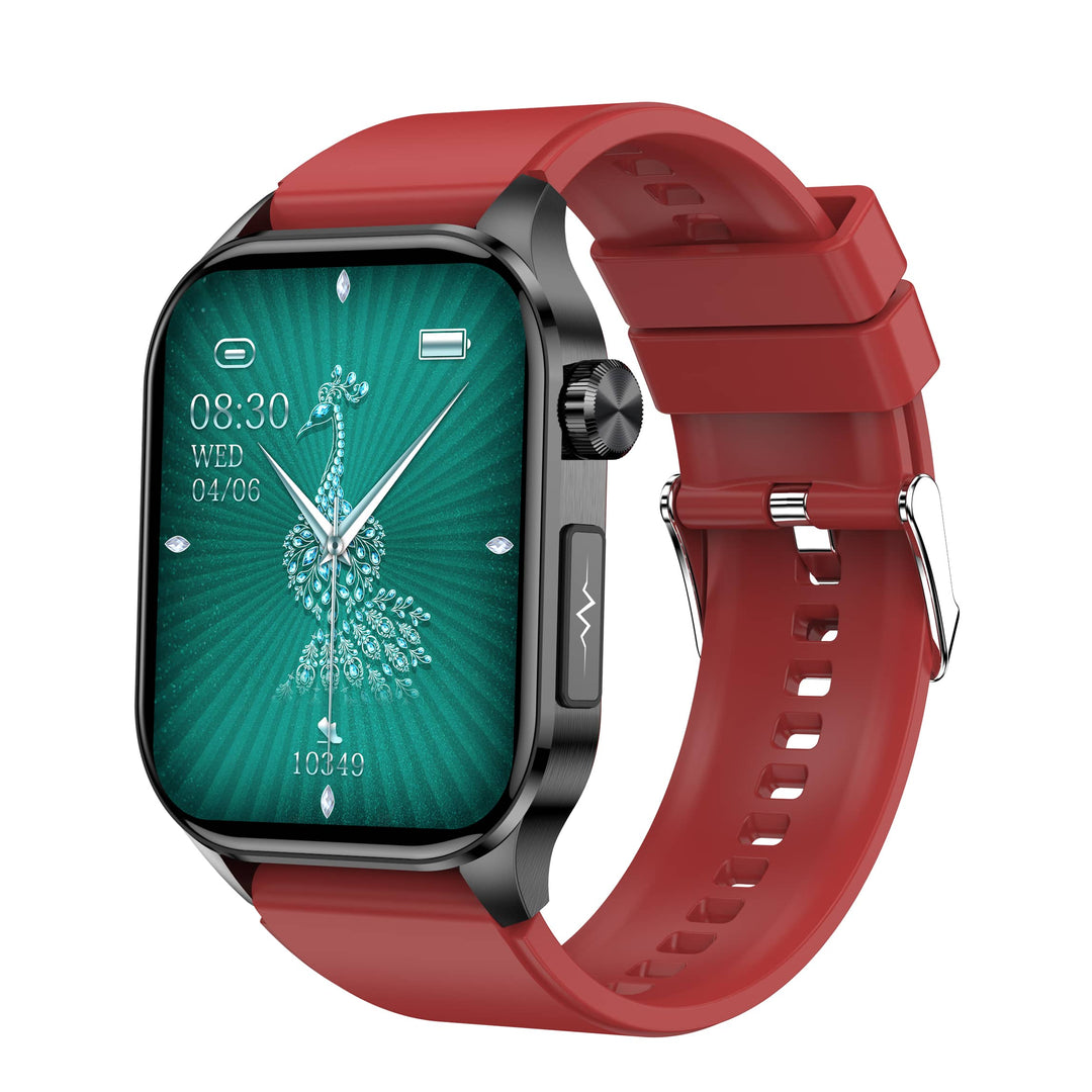 Smartwatch | Vielseitig | Fortschrittlich | EKG | AMOLED | iOS & Android | Stilvoll-Rot-Luzern Mode