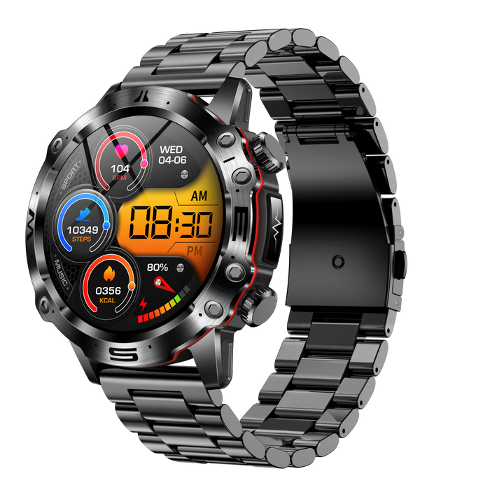 Herren Smartwatch mit Fitness-Tracker und Herzfrequenzmesser-Luzern Mode