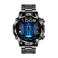 Herren Smartwatch mit Fitness-Tracker und Herzfrequenzmesser-Schwarz-Luzern Mode